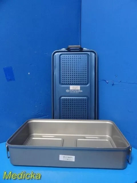 Medical Instrument Sterilization Case – Full Size, Dual-Level, Solid Base ~36571