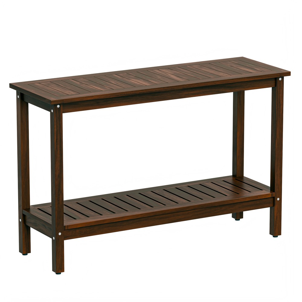 48" Console Table Storage Behind Couch Sofa Table w/ Shelves For Garden Coffee