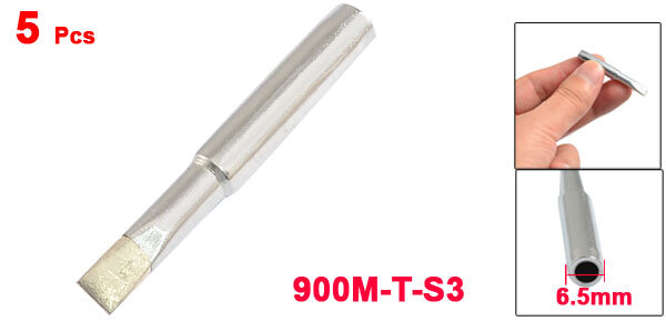 5pcs Replacement 900M-T-S3 5mm Chisel Width Soldering Iron Tips