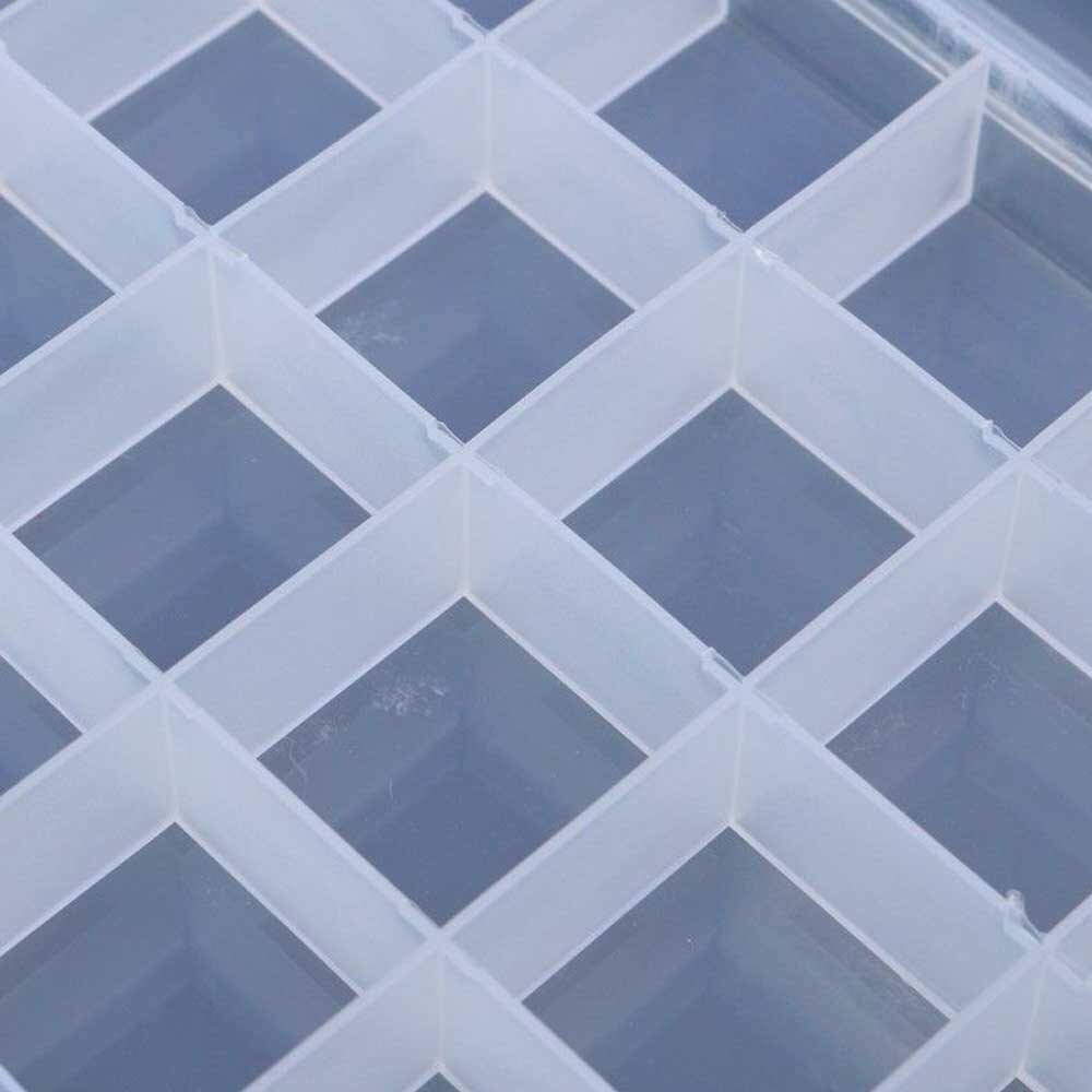 2Pcs 24 Grid Plastic Compartments For Jewelry Bead Organizer Storage Box Case US