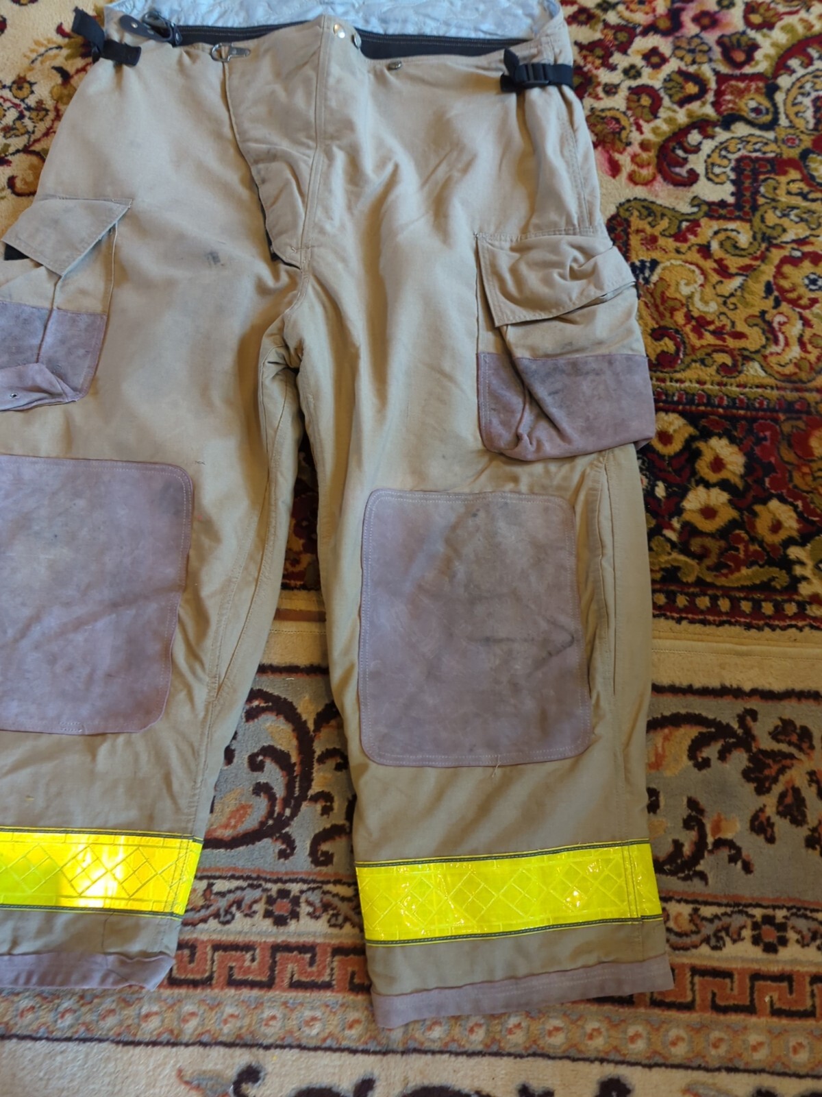 Retired Firefighter Gear Turnout Pants FIRE USED 50" X 30" See Pics