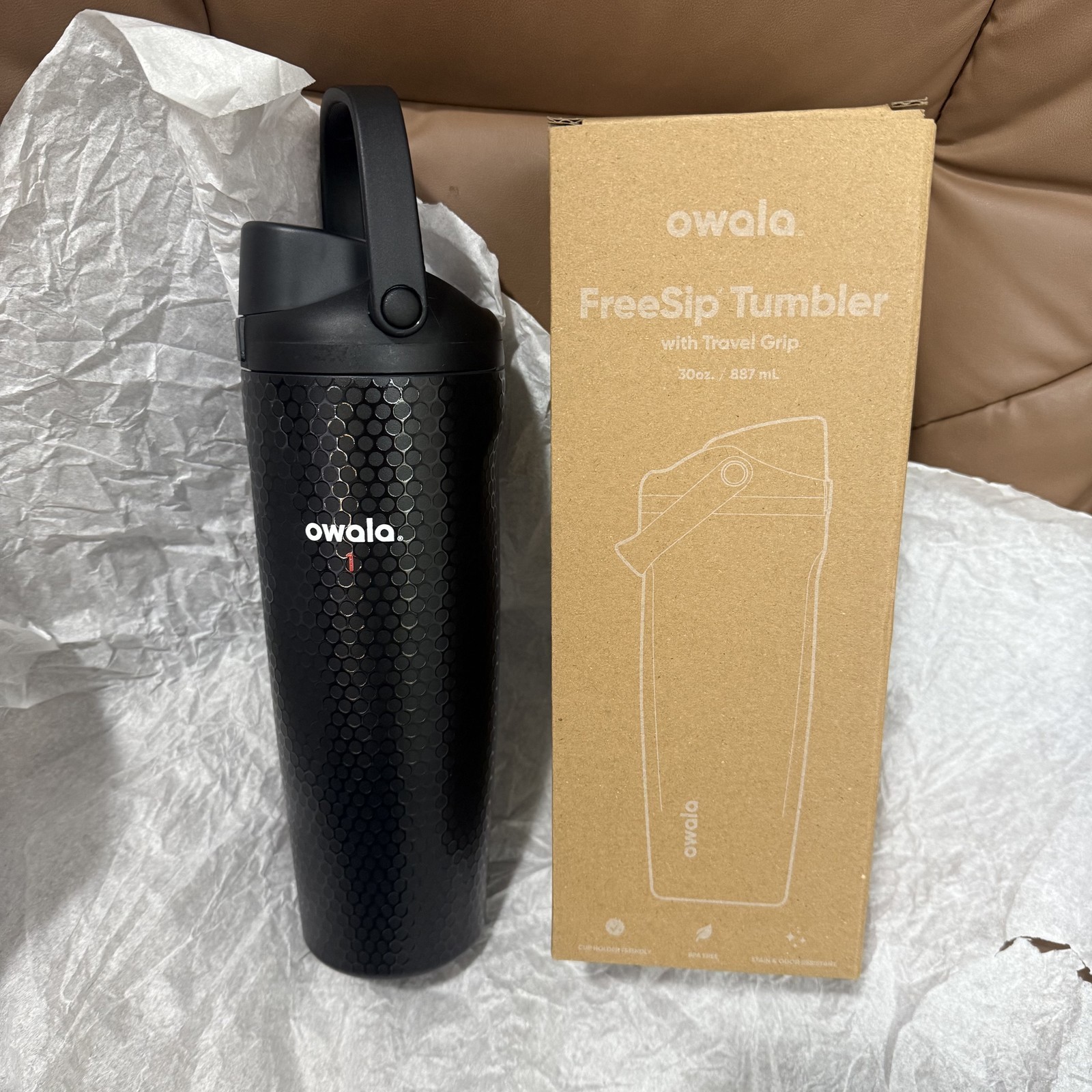 Hot Sale Owala Fairways For Days FreeSip Sway Golf Black Water Bottle 30oz 2026