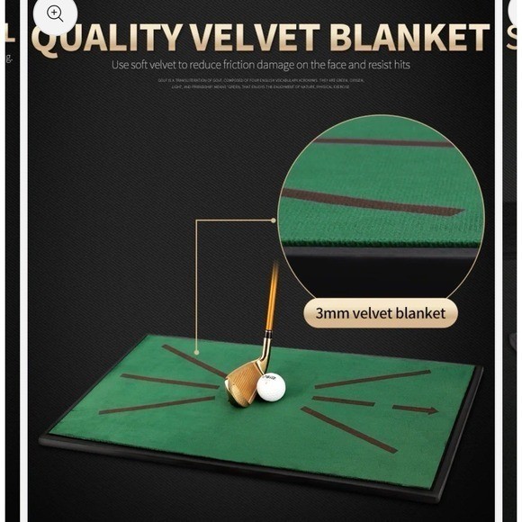 Golf trajectory display hitting mat