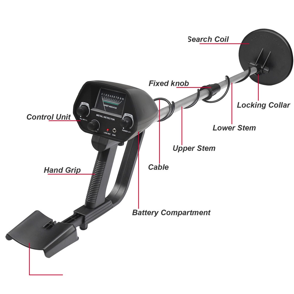 LCD Metal Detector , Deep-Sensing Hunter for Multi-Purpose & Treasure Digging