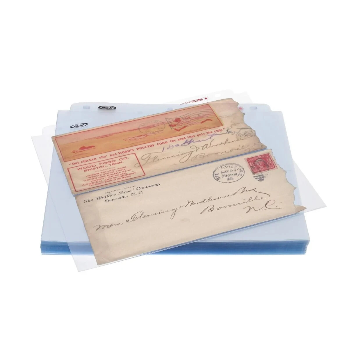 BCW LaserWeld 2-Pocket Envelope Pages 100ct Box FREE SHIP