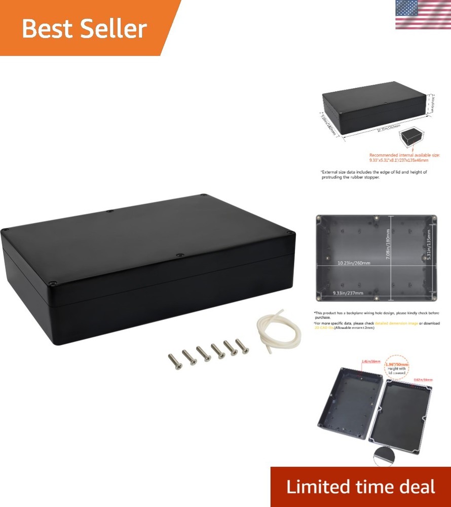 Waterproof ABS Plastic Junction Box 10.3x7.1x2.3 for Secure Electronics