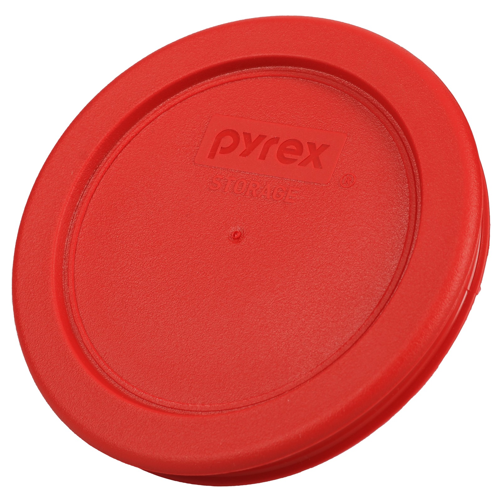 Pyrex Storage Lid Set: (2) 7202-PC 1 Cup Poppy Red, (3) 7200-PC 2 Cup Blue, (2)
