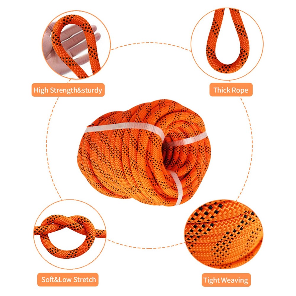 1/2"×100' Double Braided Polyester Rope Multiple Application 6180Lbs