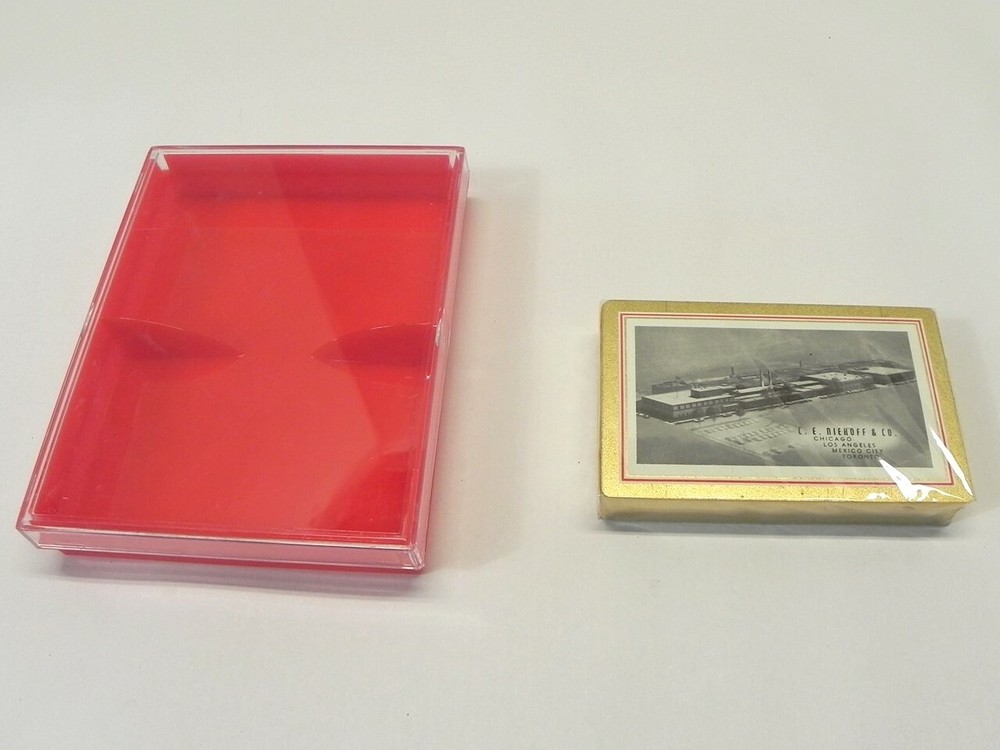 VINTAGE C.E. NEIHOFF & CO. SEALED PLAYING CARD DECK *PREOWNED, MISSING 1 DECK*