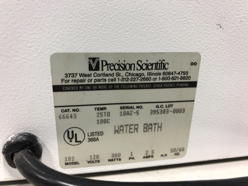Precision Scientific Model 182 Water Bath cat # 66643