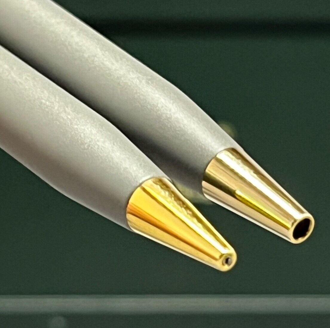 RARE Cross Matte Gray & 23K Gold Trim Pen & 0.5mm Pencil, Box, Manual