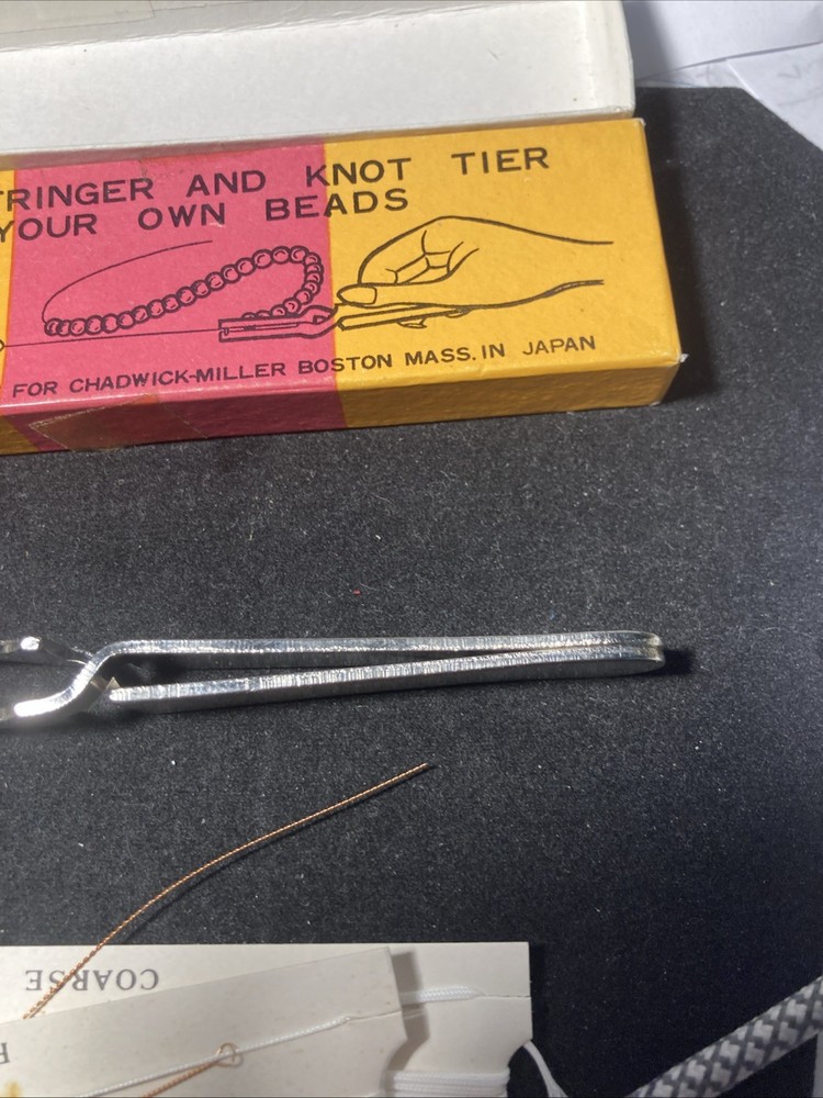 Bead Stringer & Knot Tool + string + instructions + box for Hand Made Jewelry