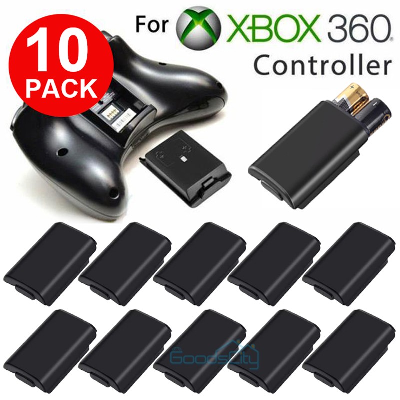 (10PCS) AA Battery Pack Back Case Cover Shell For Xbox 360 Wireless Controller