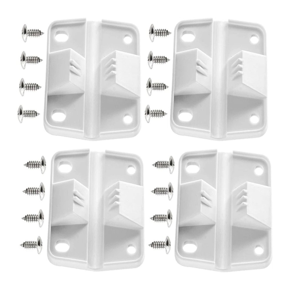 4PC Complete Cooler Lid Hinge Repair Kit Replacement Durable White For Coleman