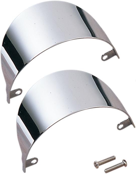 DS Turn Signal Visors Front Chrome Harley Davidson #139637