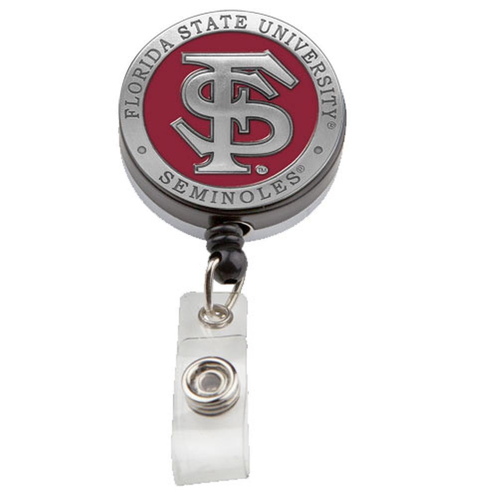 Florida State pewter retractable badge reel