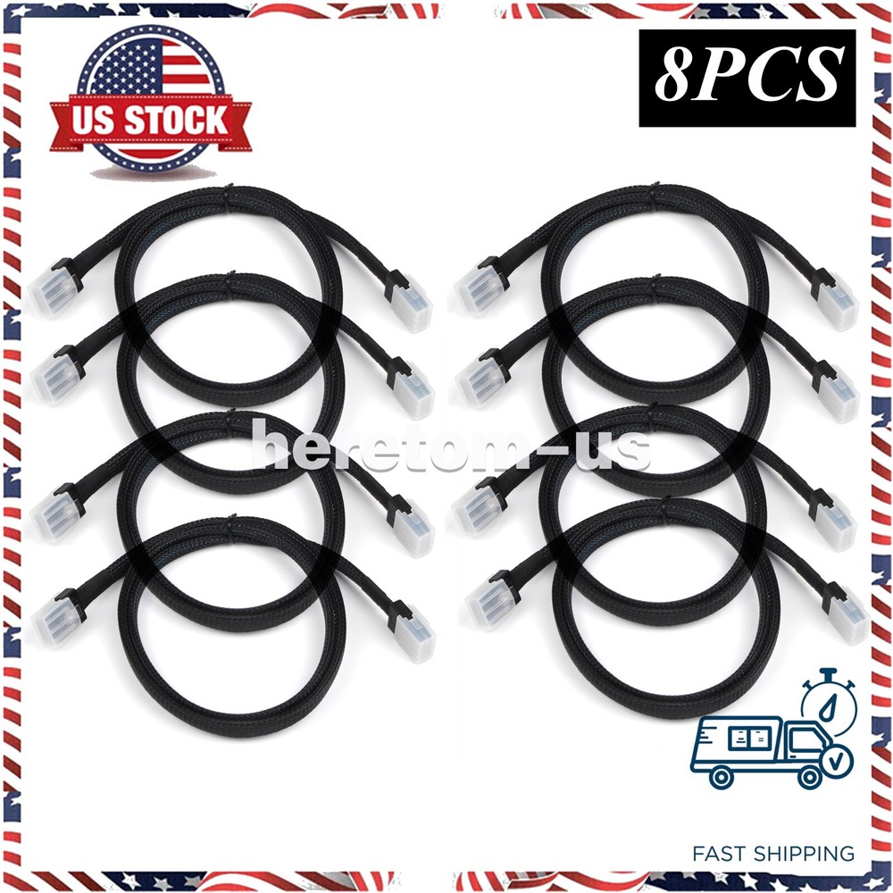 8PCS Mini SAS 36Pin SFF-8087 to SFF-8087 SAS Data Internal Server Cable 1M