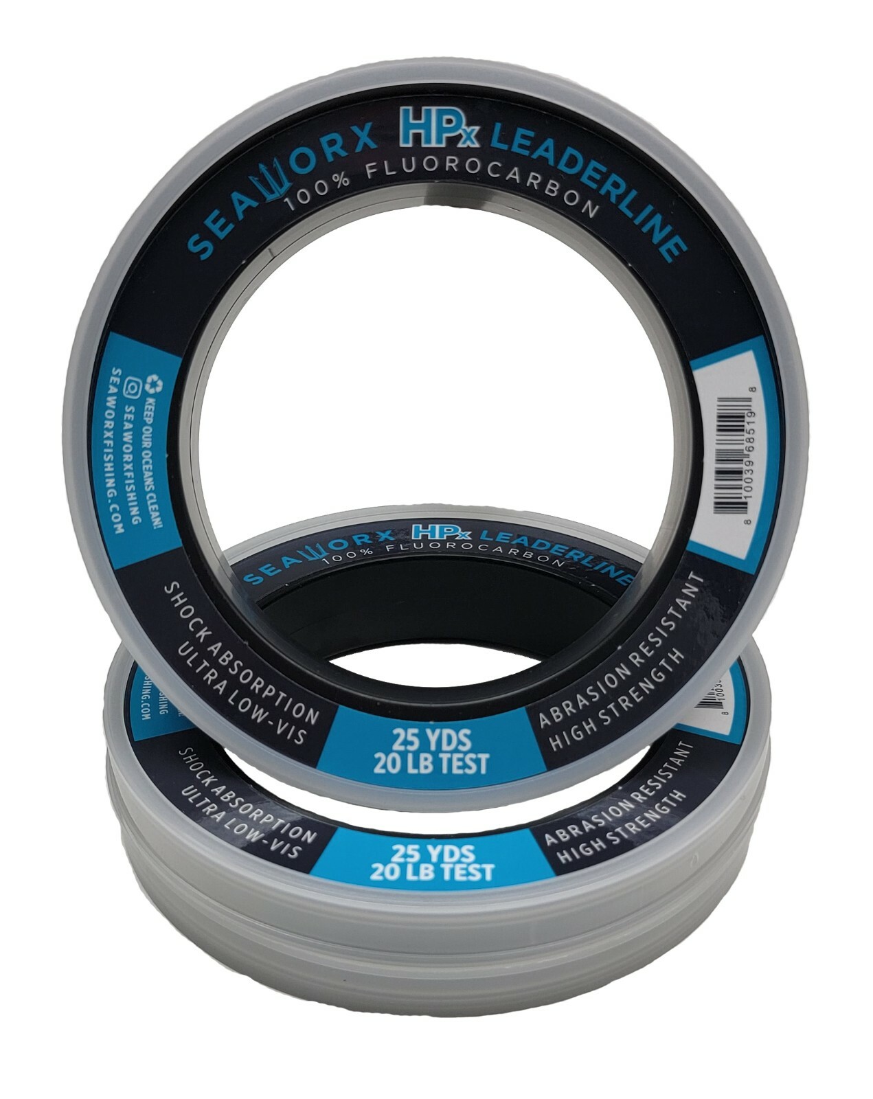 Seaworx Fluorocarbon Leader Freshwater & Saltwater Fishing Line (25yd or 100yd)