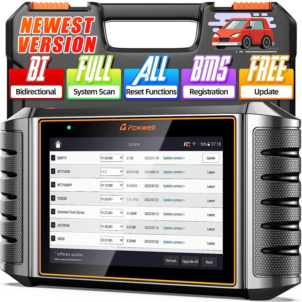 FOXWELL NT710 All System Bidirectional Car OBD2 Scanner Diagnostic E-CU Coding