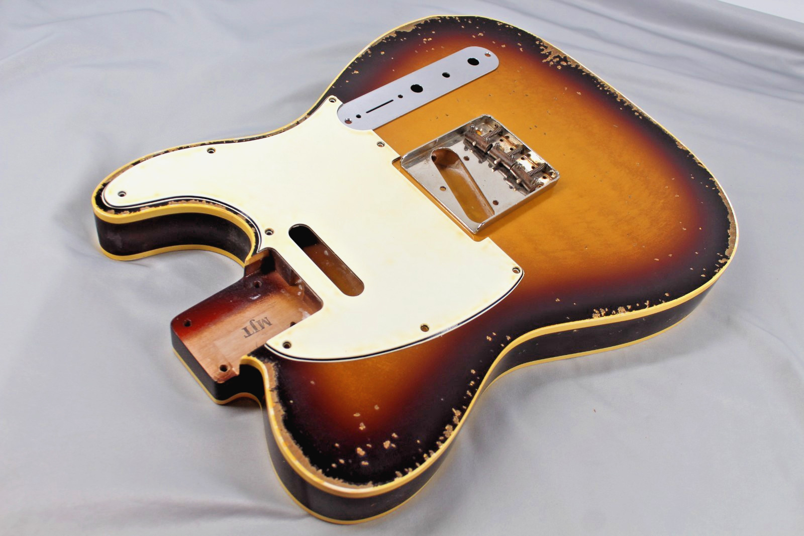 MJT Official Custom Vintage Aged Nitro Guitar Body Mark Jenny Double Bound Burst