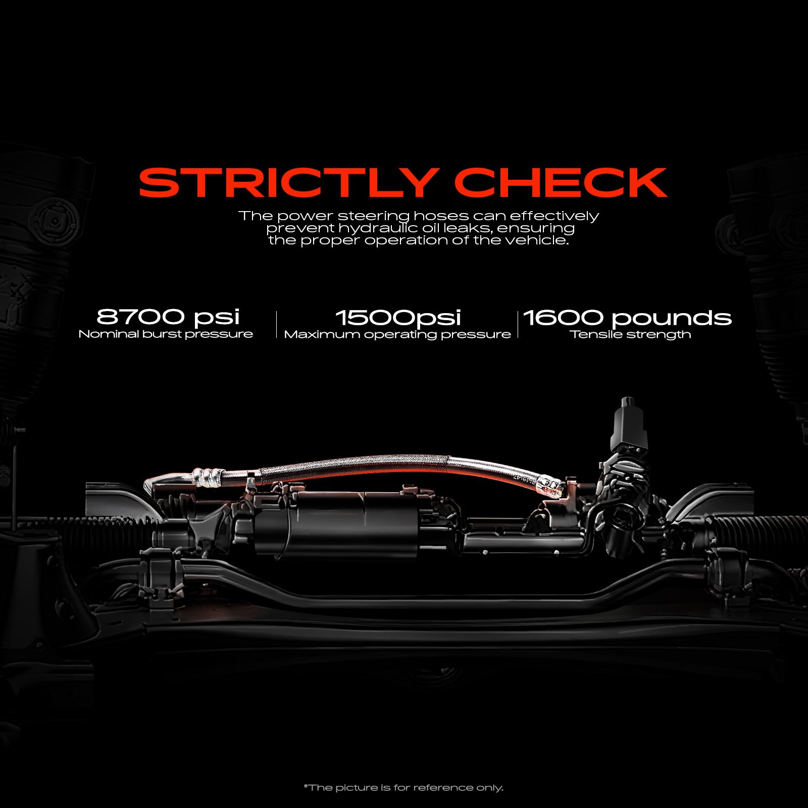 2x Power Steering Reservoir & Return Line Hose Assembly for Nissan TITAN Armada