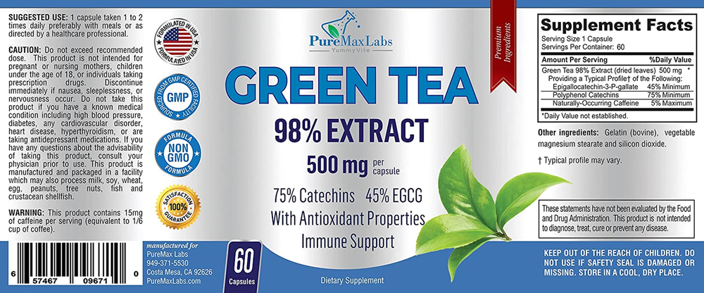 ✨Green Tea Extract 98% 3X Strength,75% Polyphenol Catechins,45% EGG,Antioxidant✨