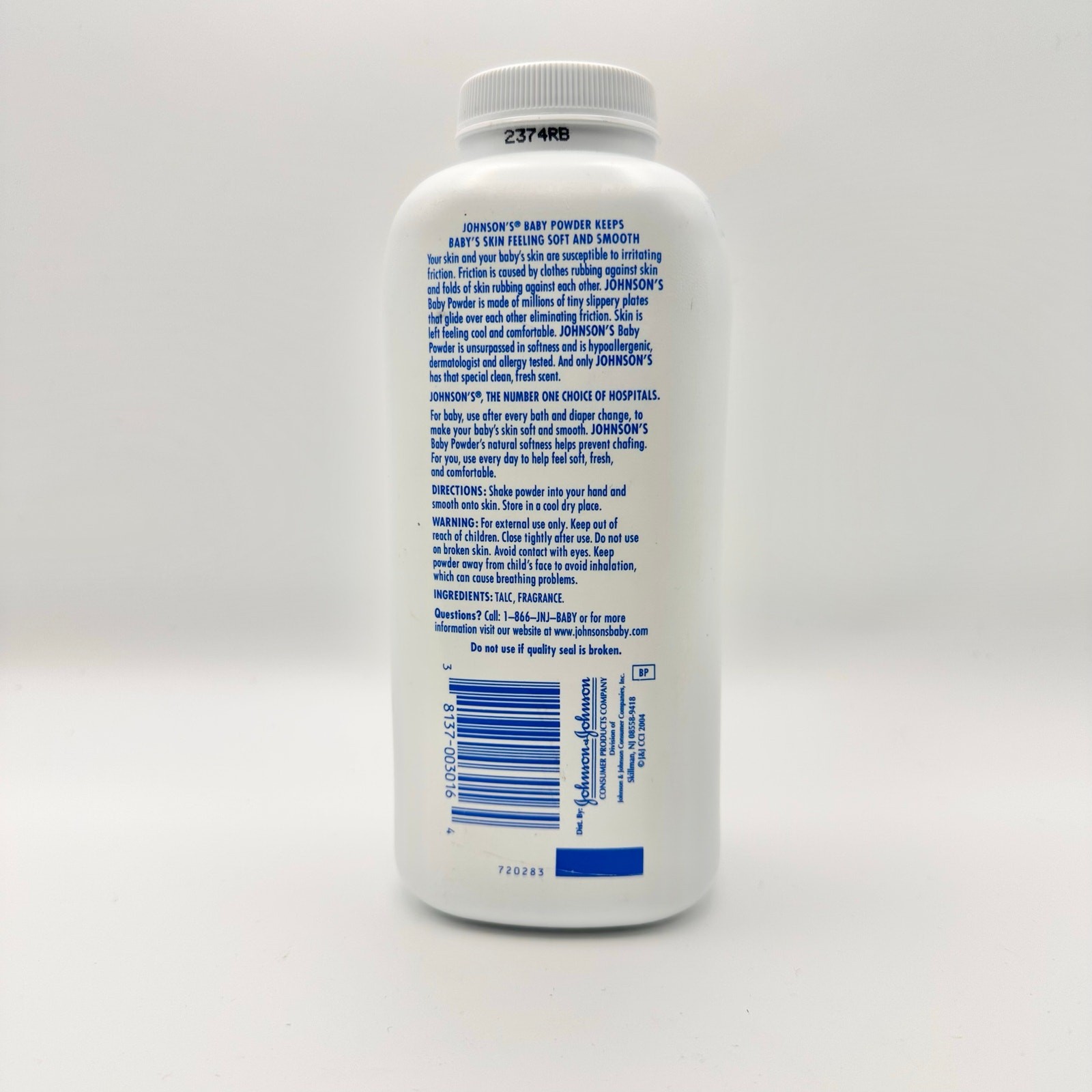 Vintage Johnson’s Baby Powder TALC Mildness Pink Label 15 Oz 2004 Full No Seal