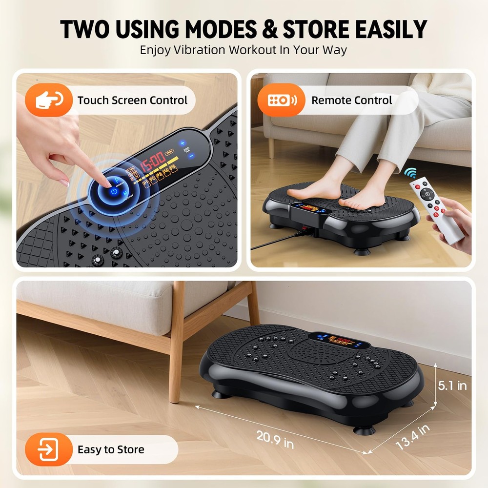 Vibration Plate Exercise Machine 2025 Upgraded Vibrating Plate for Lymphatic ...