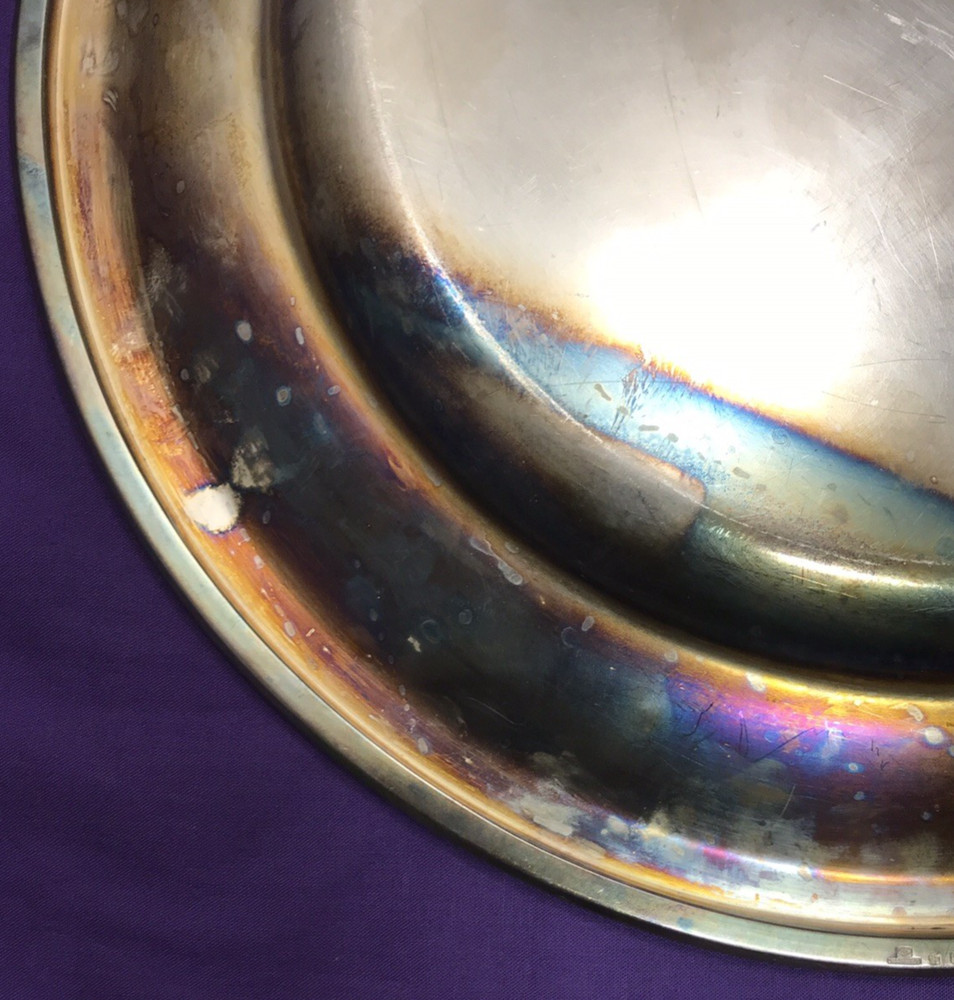 CHRISTOFLE Silverplated 16" ROUND TRAY