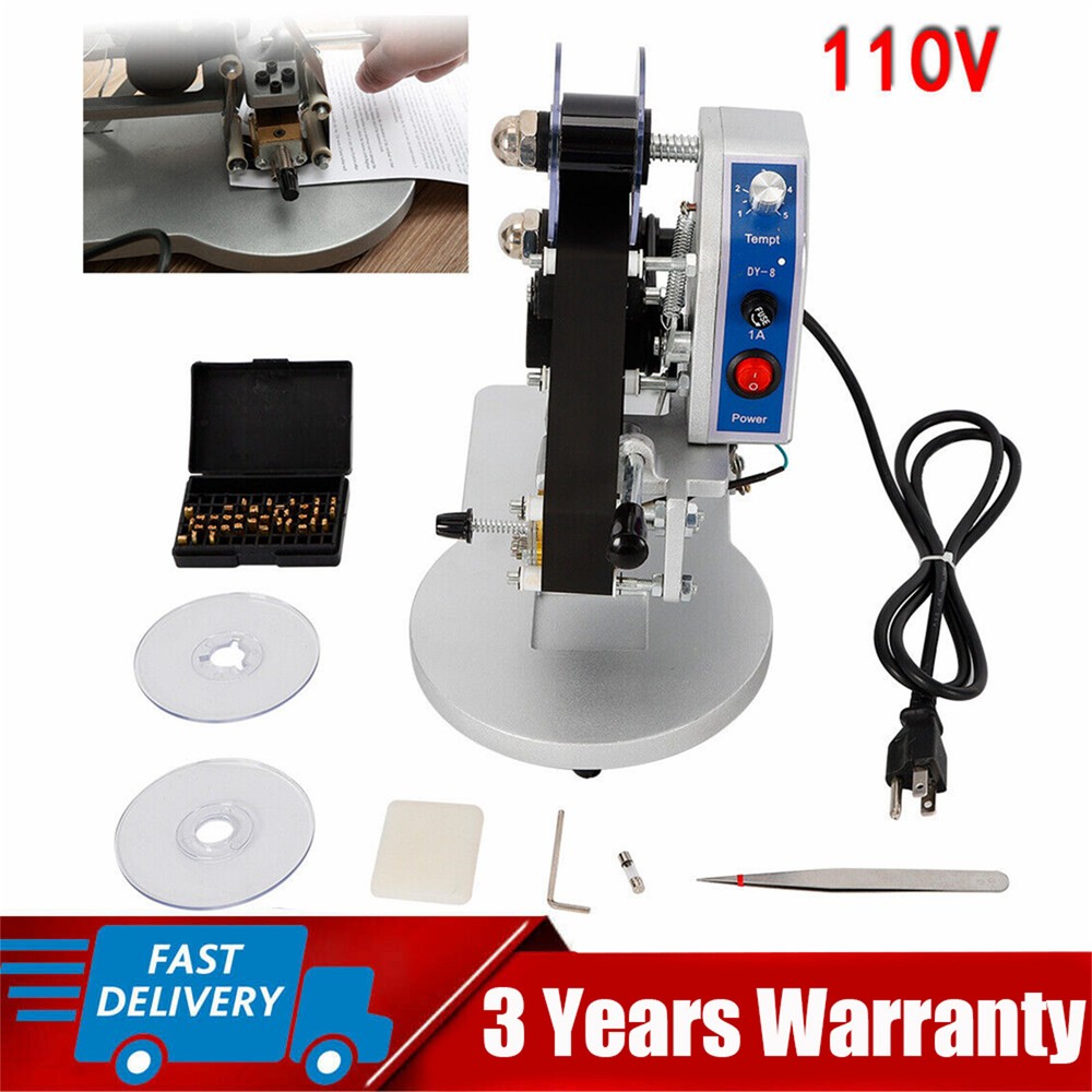 DY - 8 Hot Stamp Printer Manual Ribbon Coding Hot Foil Stamping Date Code Tool