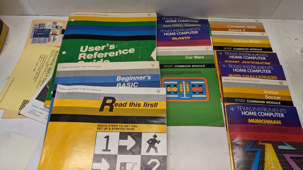 Texas Instruments Ti-99/4A Vintage Computer -bundle- *UNTESTED* Games Box More