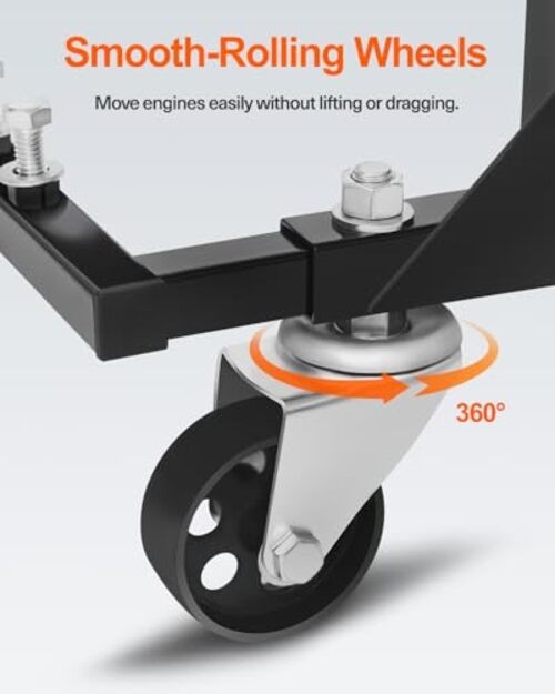 Rolling Engine Cradle Stand with Wheels Compatible with Chevy Small Block and