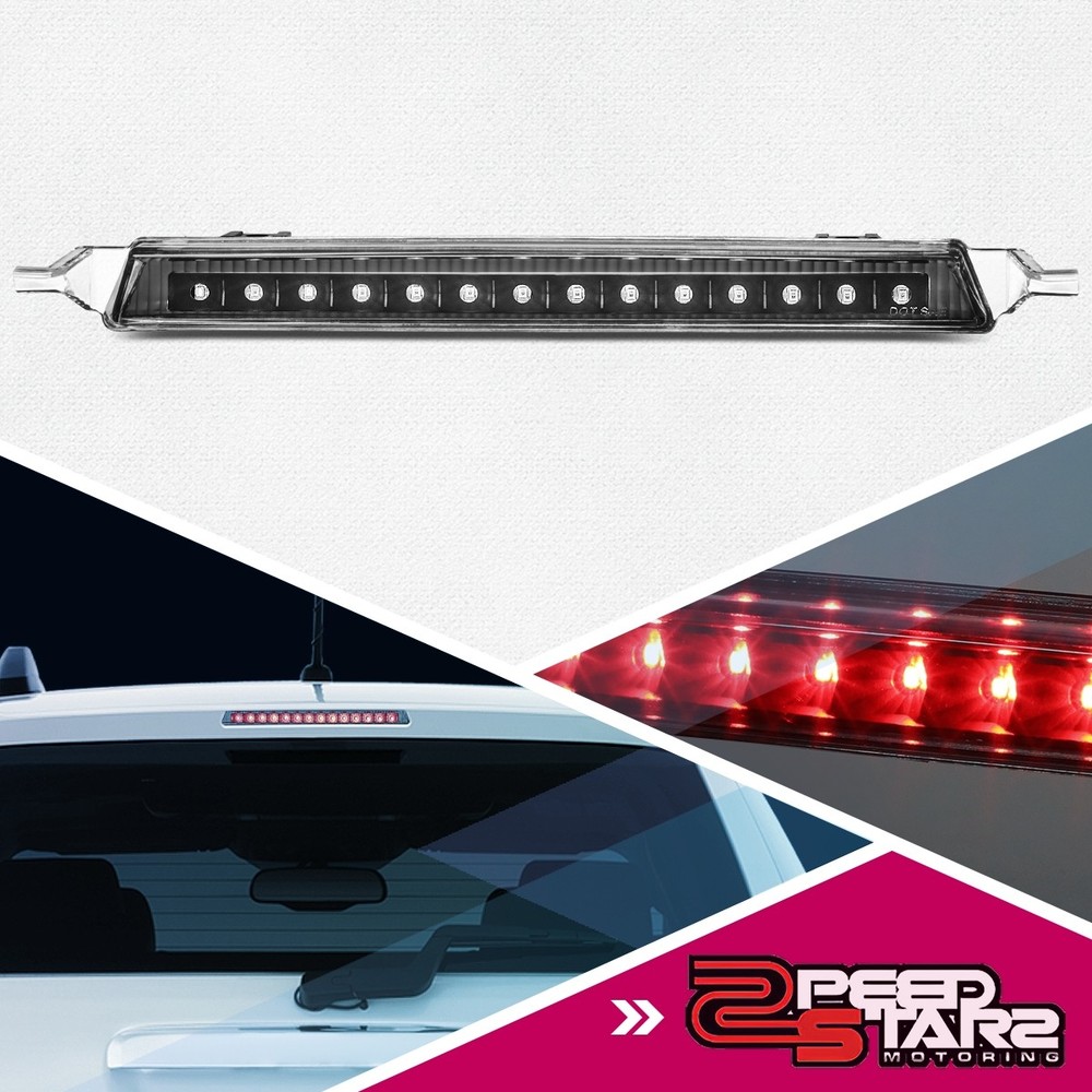 HIGH MOUNT LED THIRD 3RD TAIL BRAKE LIGHT BLACK FOR 2009-2017 TRAVERSE ACADIA