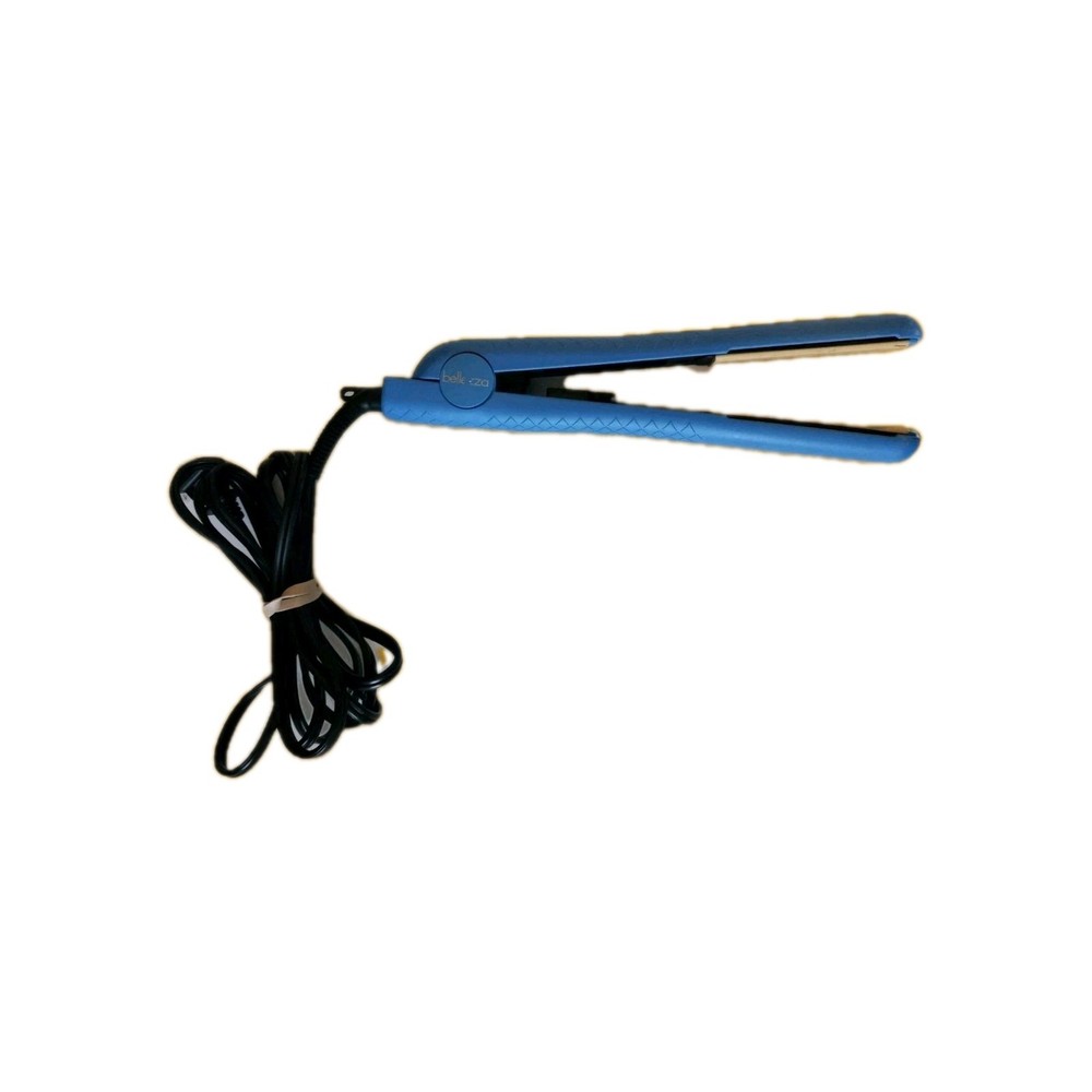 Bellezza Curling Flat Iron Blue Ceramic Plate Good Working Condition Pre-owned