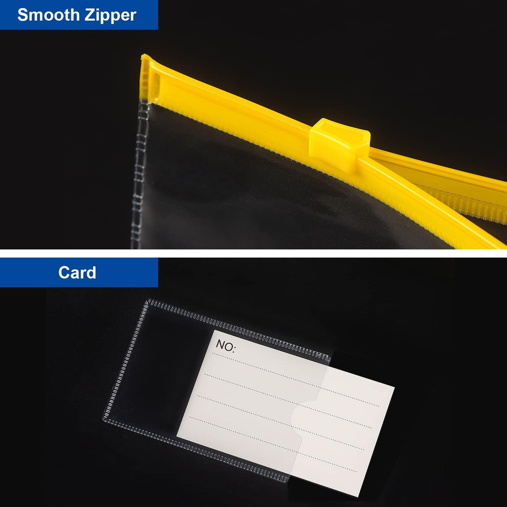 Tamaki 10 Pack A4 Plastic Zip Envelopes - Multi-Color Zipper Folders