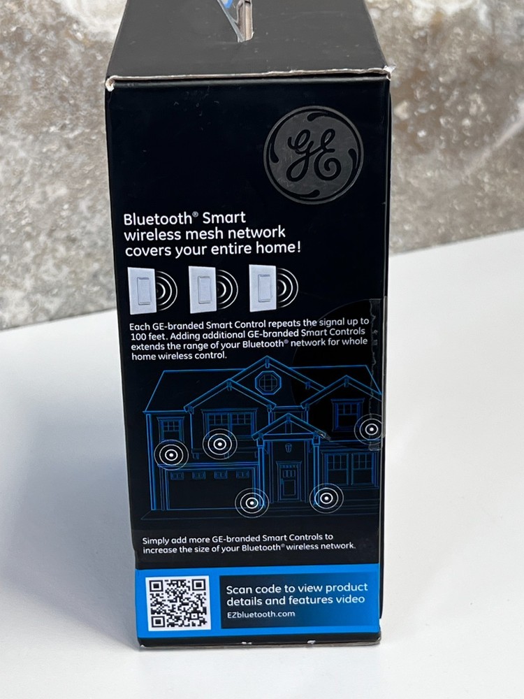 GE In-Wall Smart Switch 13869 On/Off Switch White/Almond Bluetooth