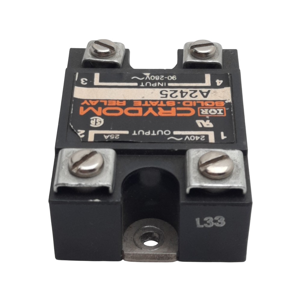 Crydom A2425 Solid-State Relay, SPST-NO, 90-280VAC In, 25A 240VAC Out
