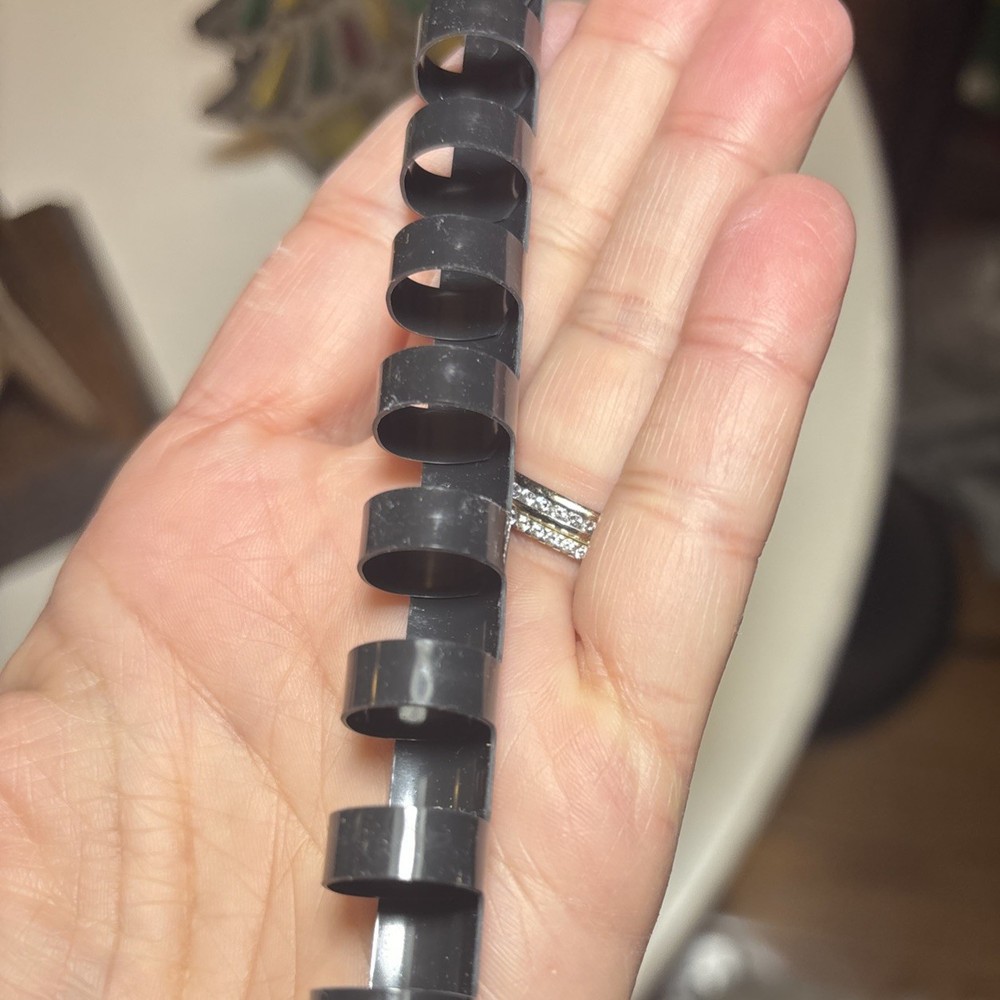 100 GBC CombBind Binding Spines 1/2" 12mm BLACK Book Binding (full box)