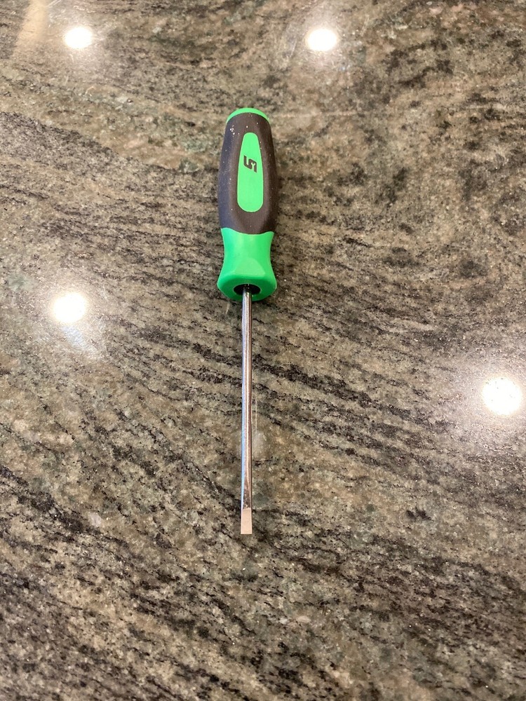 Snap On sgd304bg flat tip soft grip mini tip screwdriver green
