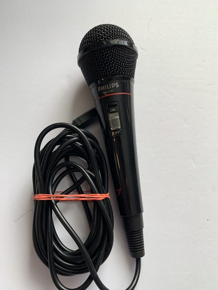Karaoke Microphone Philips PH62080 Uni-Directional Cable Dynamic Black Wired