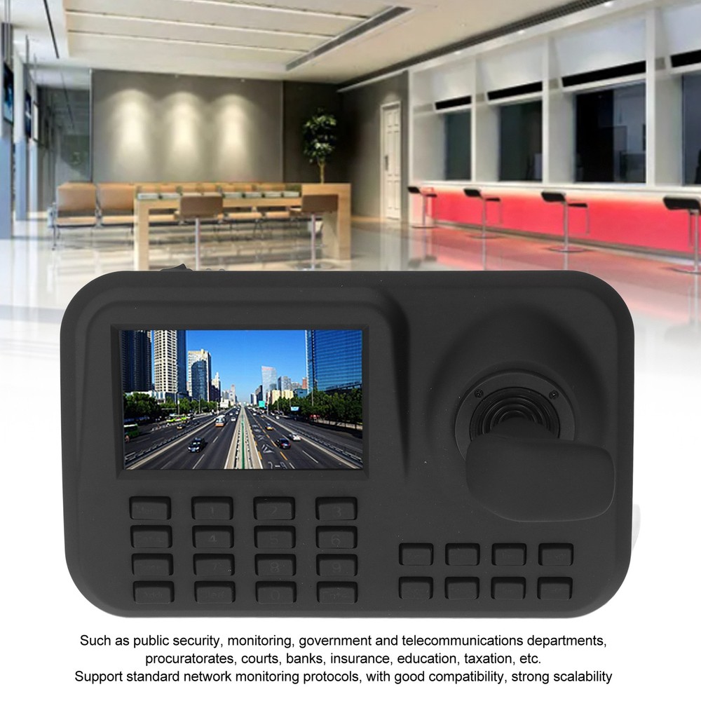 PTZ Camera Controller 5in 3D Joystick Network Camera Control Keyboard 100-240V