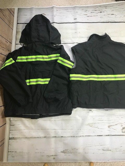 Red Kap Hi Vis Enhanced Visibility Reflective Work Jacket & Vest Combo Zip IN