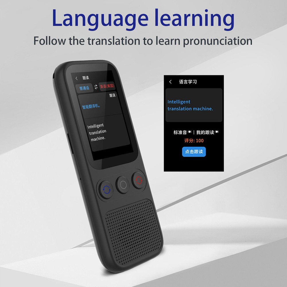 Portable Language Translator Device with 138 Languages Voice Translating .