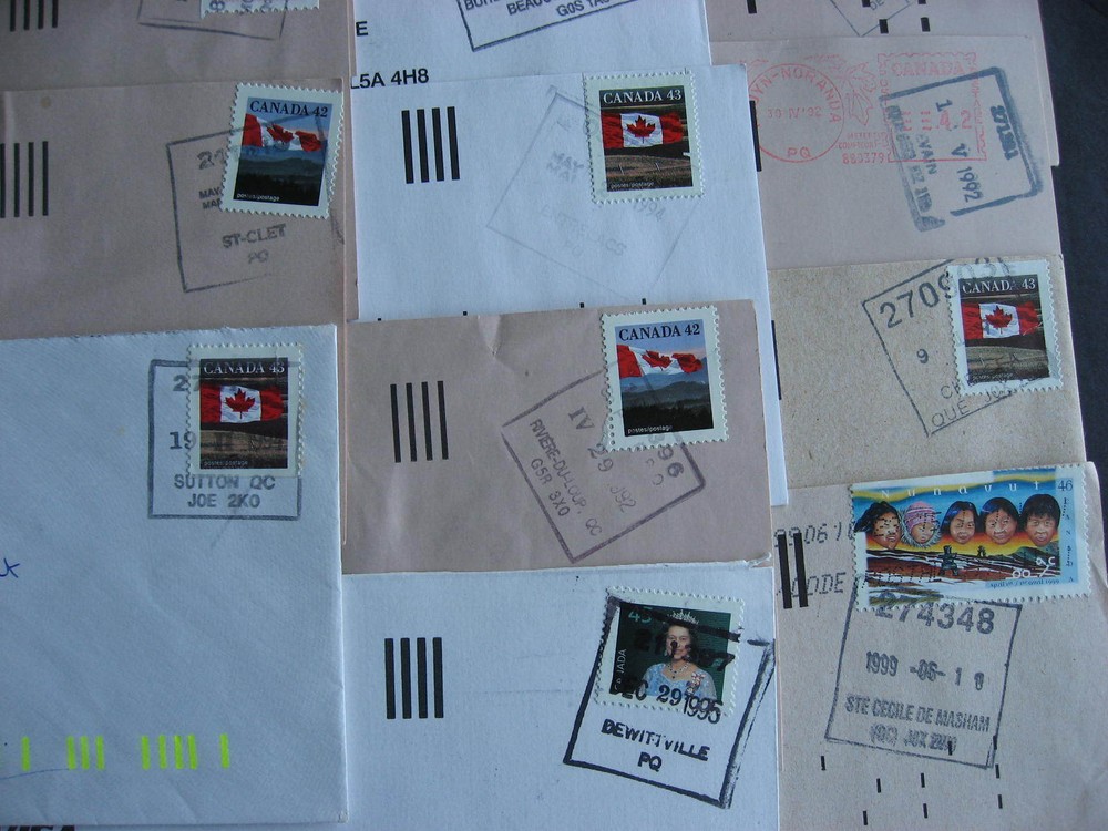 CANADA 14 Quebec mostly POCON cancels on cover (possible duplicates)