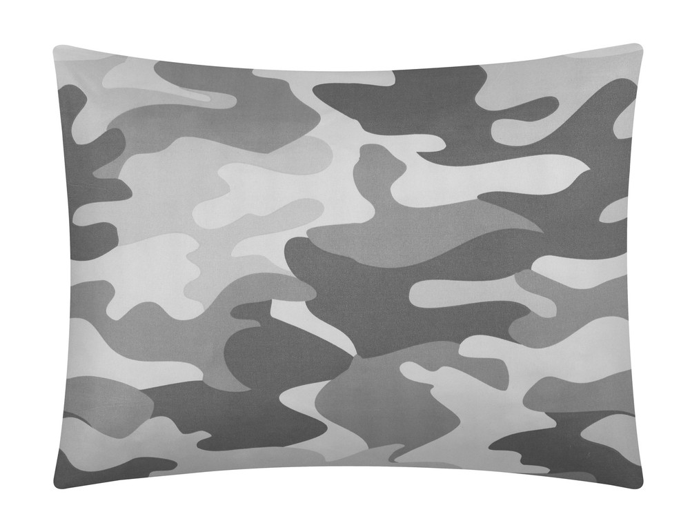 Gray Camouflage Bed in a Bag Full Multicolor Polyester
