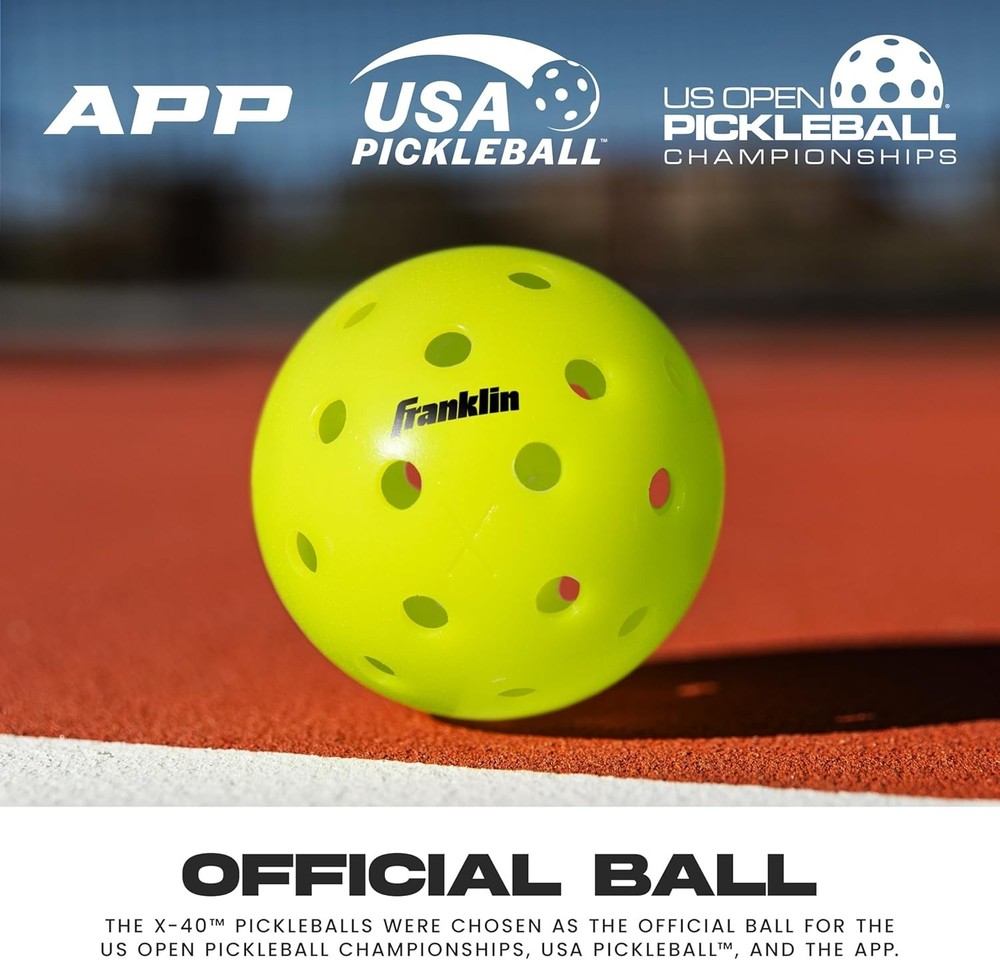 X-40 Outdoor Pickleballs - Durable & Precision Designed - Optic Yellow