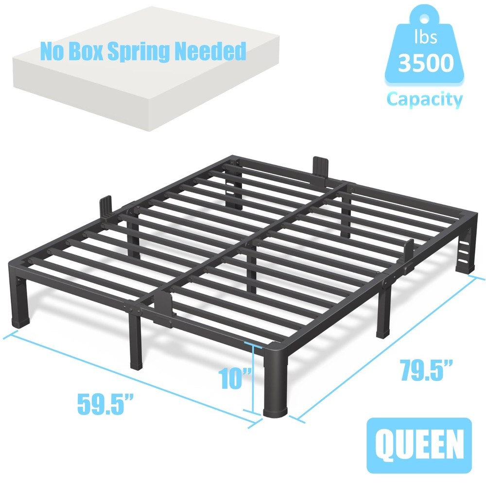 FUIOBYVV 12 Inch Full Metal Platform Bed Frame