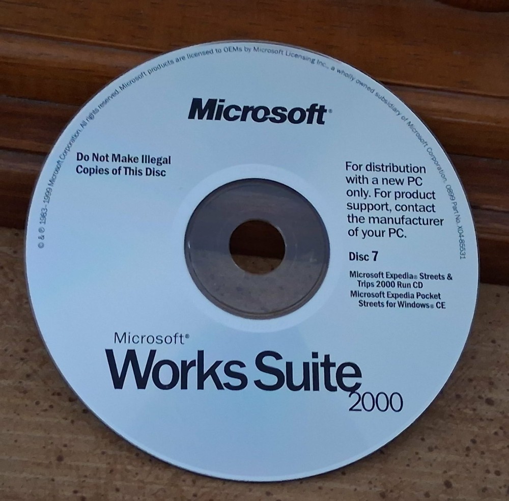 Microsoft Works Suite 2000 - 7 CD-ROM Set