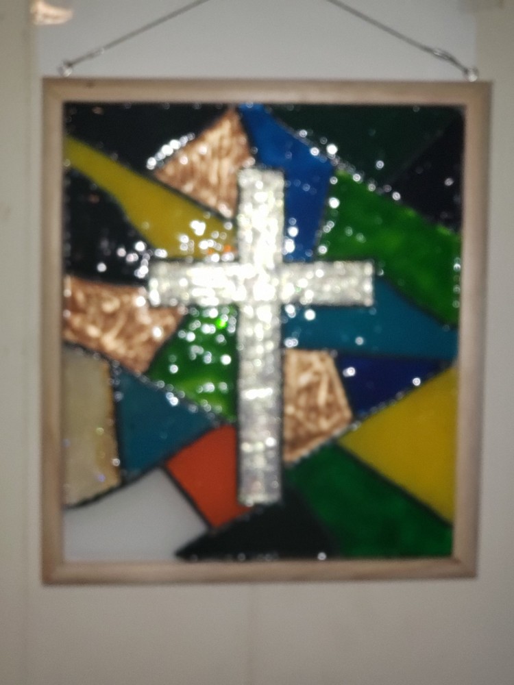 Hand Painted Stain Glass Framed Panels