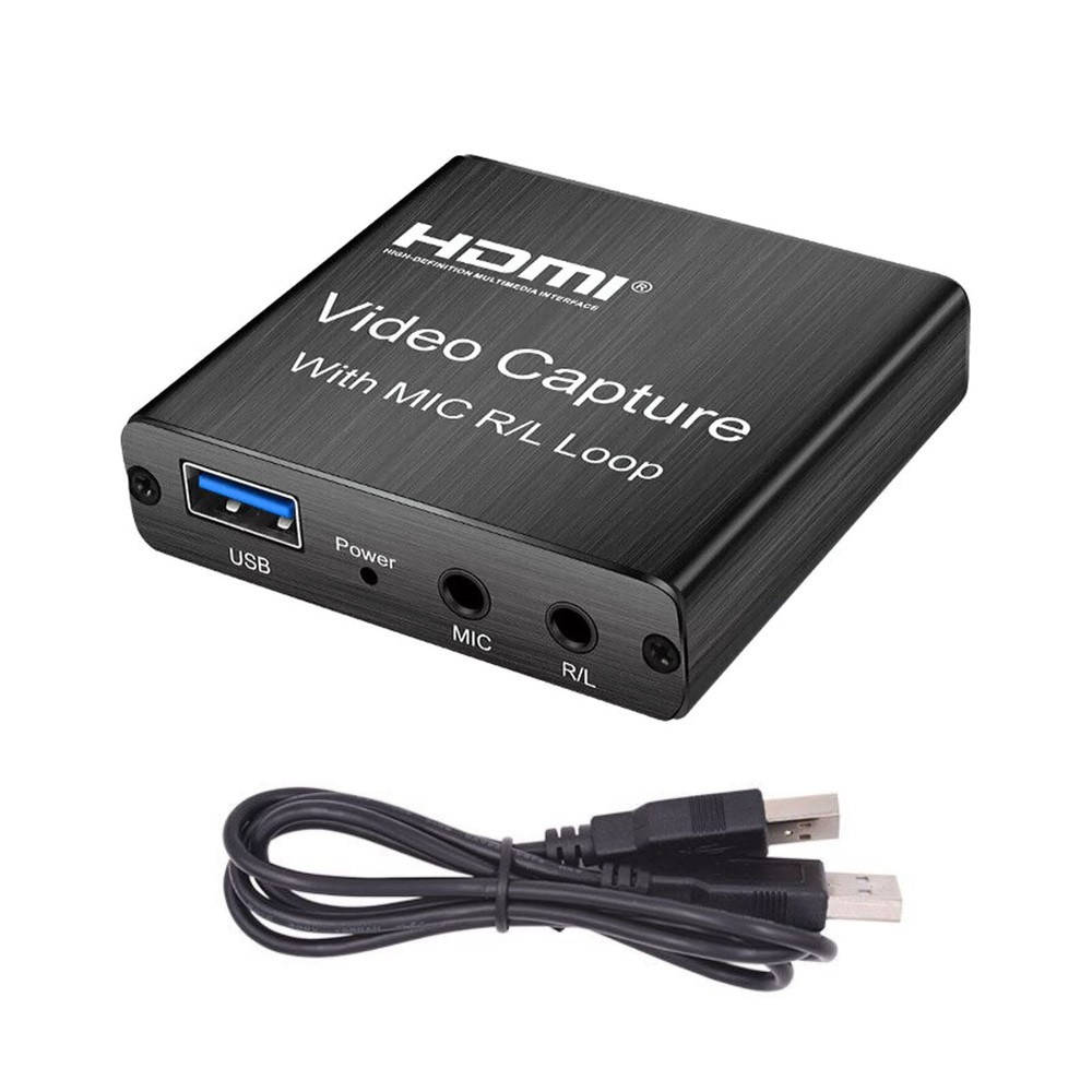 1080P Video Capture Card 4K Screen Record Game Streamer Device MIC
